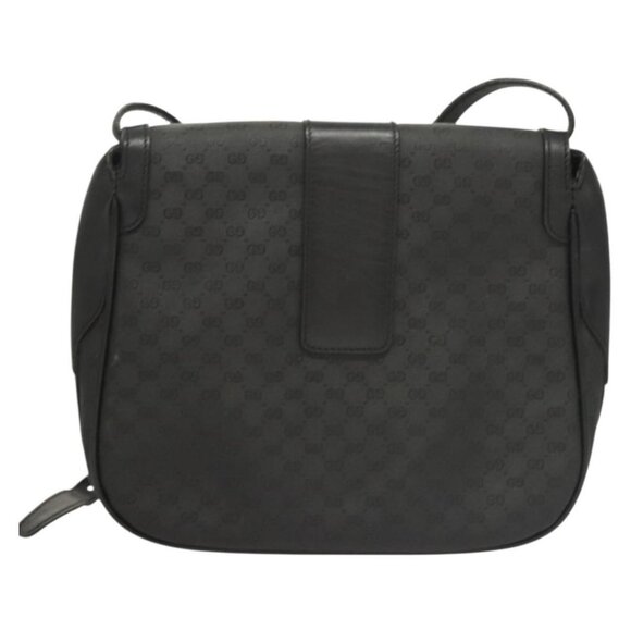 GUCCI Micro GG Supreme Shoulder Bag PVC Black Gold 001 41 4425 Auth ep9569 - Picture 3 of 16